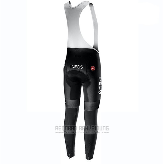 2019 Fahrradbekleidung Ineos Champion Uk Wei Trikot Langarm und Tragerhose